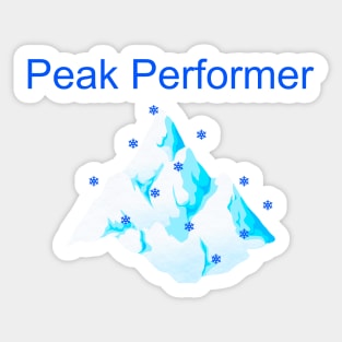 Mountain and snow Peak Performer Sticker